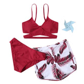 Three-Piece Bikinis  Women's Swimwear Push Up Female Swimsuit Swimming Bathing Suits